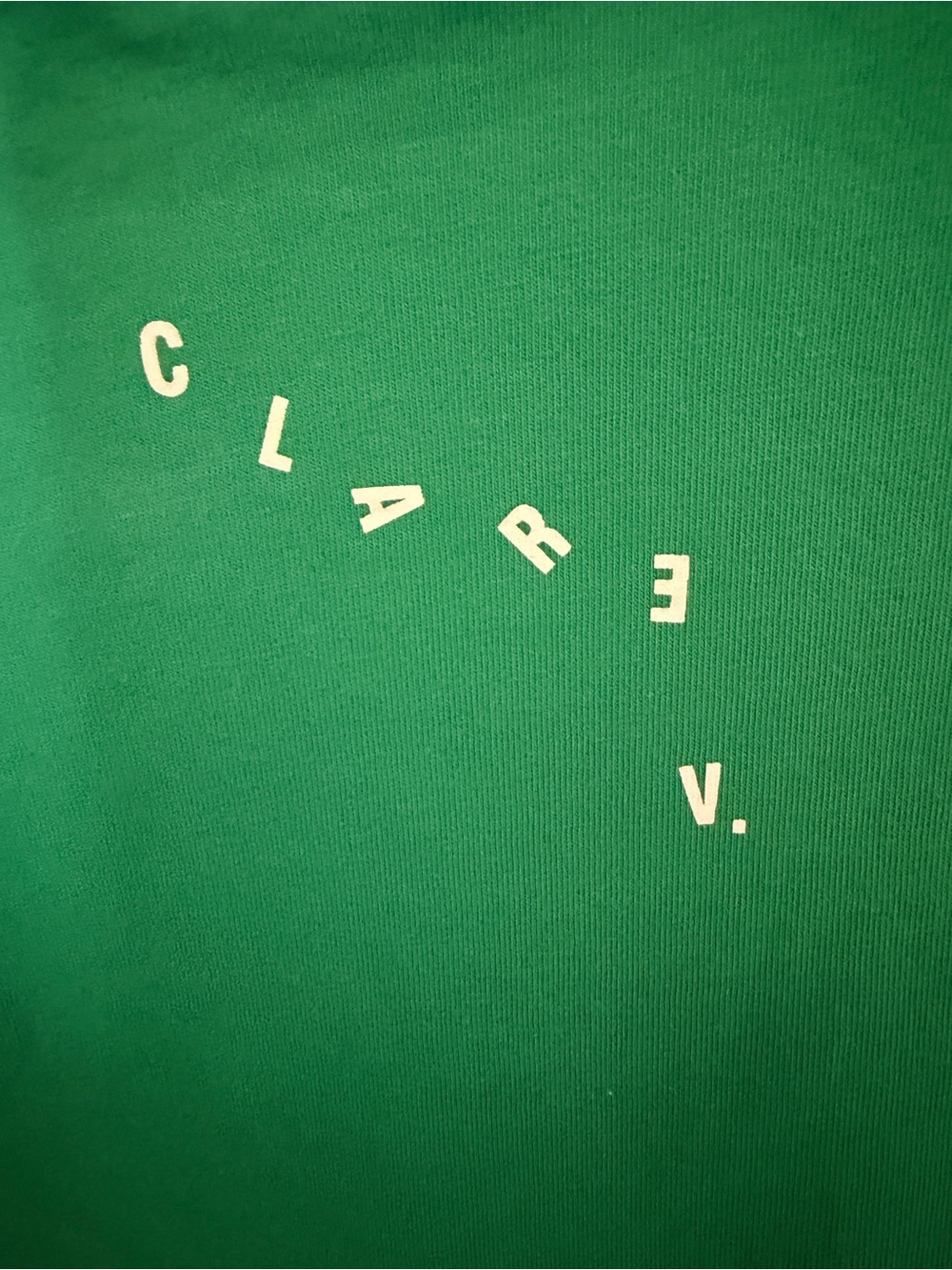 Clare V Green Crewneck 'OUI' Graphic Tee - Picture 4 of 4